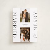 "Merrily Married" - Holiday Cards in Snowflake by Laura Bercovich - Front