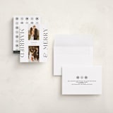 "Merrily Married" - Holiday Cards in Snowflake by Laura Bercovich - Assembled
