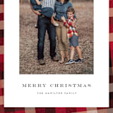 "Flannel" - Holiday Cards in Cranberry by Amy Payne - Detail