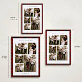"Plaid Collage" - Holiday Cards in Berry by Stacey Meacham - Formats Available