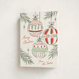 "Bright Ornaments" - Holiday Cards in Festive by Erin German - Folded Card