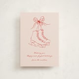 "Skatelle" - Holiday Cards in Rose by Jelena Vuletic - Front