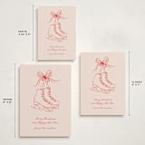 "Skatelle" - Holiday Cards in Rose by Jelena Vuletic - Formats Available