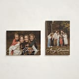 "Warm Sentiment" - Holiday Cards in Snow by Melanie Severin - Photo Orientation Options
