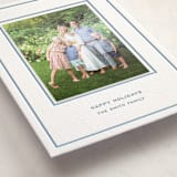 "Bowery" - Letterpress Holiday Photo Mount Cards in Sky Blue by Megan Davis - Premium Photo Paper Mounted on Card
