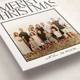 "Chic Type" - Letterpress Holiday Photo Mount Cards in Soft Black by Owl and Toad - Premium Photo Paper Mounted on Card