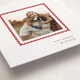 "Rick Rack Frame" - Letterpress Holiday Photo Mount Cards in Scarlet by mo kelley - Premium Photo Paper Mounted on Card