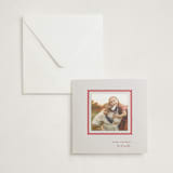 "Rick Rack Frame" - Letterpress Holiday Photo Mount Cards in Scarlet by mo kelley - Card with Envelope