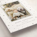 "Stars" - Letterpress Holiday Photo Mount Cards in Matte Silver by Elly - Premium Photo Paper Mounted on Card