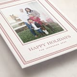 "Grosgrain" - Letterpress Holiday Photo Mount Cards in Scarlet by Jenna Holcomb - Premium Photo Paper Mounted on Card