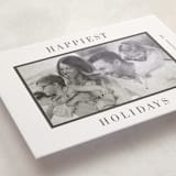 "Cinema" - Letterpress Holiday Photo Mount Cards in Soft Black by Pati Cascino - Premium Photo Paper Mounted on Card