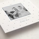 "Swiss Dot" - Letterpress Holiday Photo Mount Cards in Sky Blue by Blustery August - Premium Photo Paper Mounted on Card