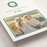 "Bristol" - Letterpress Holiday Photo Mount Cards in Cucumber by Amy Kross - Premium Photo Paper Mounted on Card