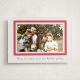 "betty" - Letterpress Holiday Photo Mount Cards in Scarlet by Sara Hicks Malone - Front