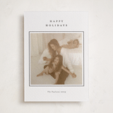 "Photo mount" - Letterpress Holiday Photo Mount Cards in Soft Black by Stacey Meacham - Front