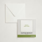"Portrait Custom" - Letterpress Holiday Photo Mount Cards in Charcoal by Minted Custom - Card with Envelope