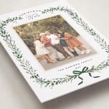 "Festive Vine" - Holiday Photo Mount Cards in Evergreen by Susan Moyal - Premium Photo Paper Mounted on Card