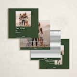 "square" - Holiday Photo Mount Cards in Spruce by JoAnn Jinks - Back of Card Options