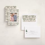 "Nutcracker Toile" - Holiday Photo Mount Cards in Fir by Teju Reval - Assembled