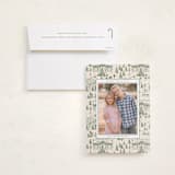 "Nutcracker Toile" - Holiday Photo Mount Cards in Fir by Teju Reval - Card with Envelope