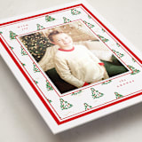 "Little Trees" - Holiday Photo Mount Cards in Candy Cane by Corinne Malesic - Premium Photo Paper Mounted on Card