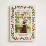 "wreath wrap" - Holiday Photo Mount Cards in Candied Apple by Jen Owens - Front