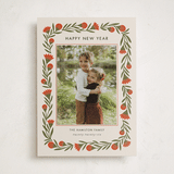 "wreath wrap" - Holiday Photo Mount Cards in Candied Apple by Jen Owens - Front