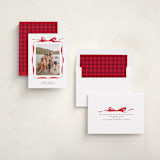 "Bow" - Holiday Photo Mount Cards in Crimson by Olivia Kanaley Inman - Assembled
