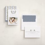 "Holly Monogram" - Holiday Photo Mount Cards in Blue Spruce by Wildfield Paper Co - Assembled