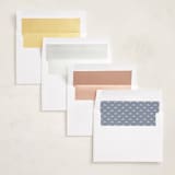 "Holly Monogram" - Holiday Photo Mount Cards in Blue Spruce by Wildfield Paper Co - Envelope Liner Options