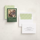"cotillion" - Holiday Photo Mount Cards in Evergreen by Megan Davis - Assembled