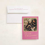 "cotillion" - Holiday Photo Mount Cards in Gumdrop by Megan Davis - Card with Envelope