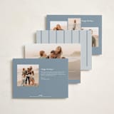"evergreen garlands" - Holiday Photo Mount Cards in Winter Sky by Rebecca Durflinger - Back of Card Options