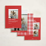 "Joyful Beauty" - Holiday Photo Mount Cards in Blush by Stacey Day - Back of Card Options