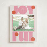 "pop joy" - Holiday Photo Mount Cards in Candied Grapefruit by Lori Wemple - Front