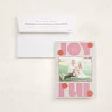"pop joy" - Holiday Photo Mount Cards in Candied Grapefruit by Lori Wemple - Card with Envelope