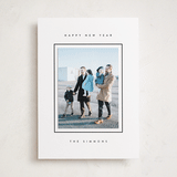 "Minimal border" - Holiday Photo Mount Cards in Starlight by Lucrecia Caporale - Front