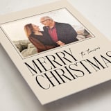 "Merry Stack" - Holiday Photo Mount Cards in Eggnog by Ekko Studio - Premium Photo Paper Mounted on Card