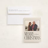 "Merry Stack" - Holiday Photo Mount Cards in Eggnog by Ekko Studio - Card with Envelope