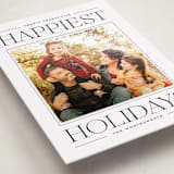 "Modern Editorial" - Holiday Photo Mount Cards in Licorice by Ekko Studio - Premium Photo Paper Mounted on Card
