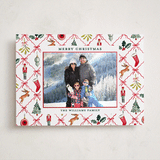 "Festive icons" - Holiday Photo Mount Cards in Leaf by Sarah Knight - Front