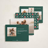 "Festive icons" - Holiday Photo Mount Cards in Leaf by Sarah Knight - Back of Card Options