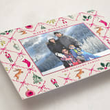"Festive icons" - Holiday Photo Mount Cards in Berry by Sarah Knight - Premium Photo Paper Mounted on Card