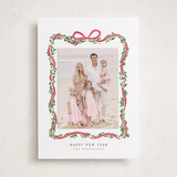 "Ribbonly Frame" - Holiday Photo Mount Cards in Holly Berry by Itsy Belle Studio - Front