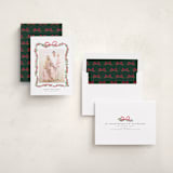 "Ribbonly Frame" - Holiday Photo Mount Cards in Holly Berry by Itsy Belle Studio - Assembled