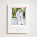 "hand drawn scallop" - Holiday Photo Mount Cards in Berry by Sara Hicks Malone - Front