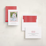 "hand drawn scallop" - Holiday Photo Mount Cards in Berry by Sara Hicks Malone - Assembled