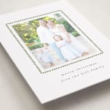 "hand drawn scallop" - Holiday Photo Mount Cards in Olive by Sara Hicks Malone - Premium Photo Paper Mounted on Card