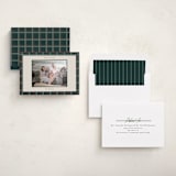 "Plaid Peace" - Holiday Photo Mount Cards in Wreath by Makewells - Assembled