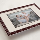 "Plaid Peace" - Holiday Photo Mount Cards in Oak by Makewells - Premium Photo Paper Mounted on Card